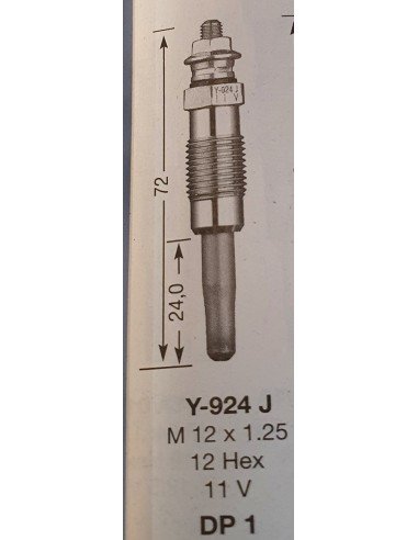Žvakė pakaitinimo NGK Y-924J  7906